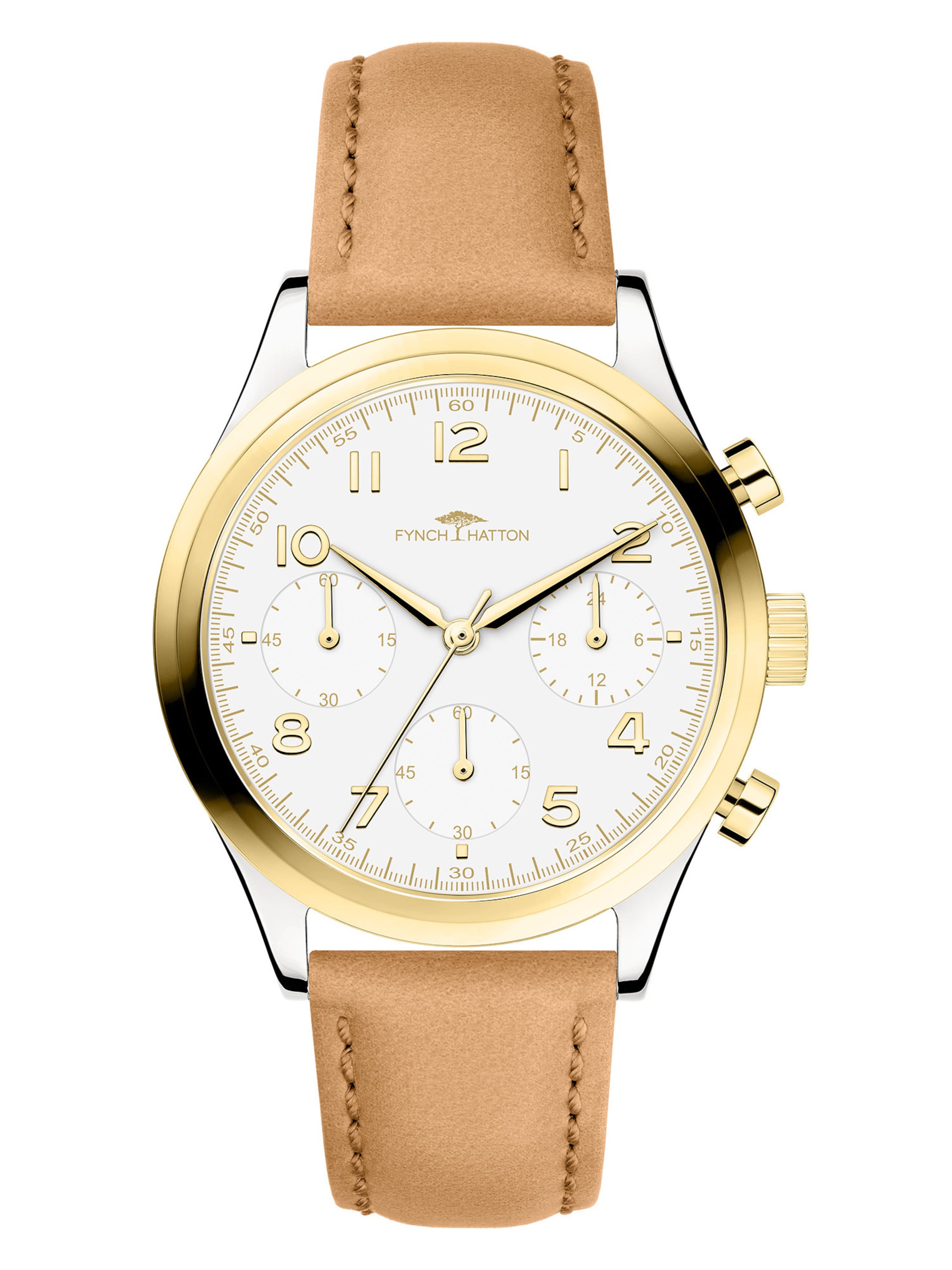 FYNCH-HATTON Analoog horloge in Bruin: voorkant