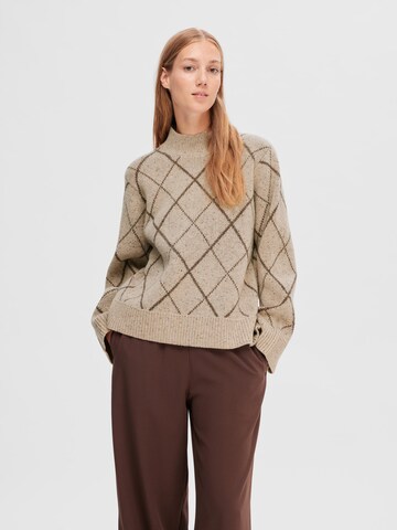 Pullover 'Faril' di SELECTED FEMME in beige: frontale