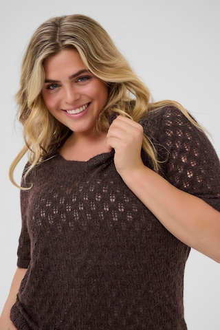 KAFFE CURVE Pullover 'Loura' i brun