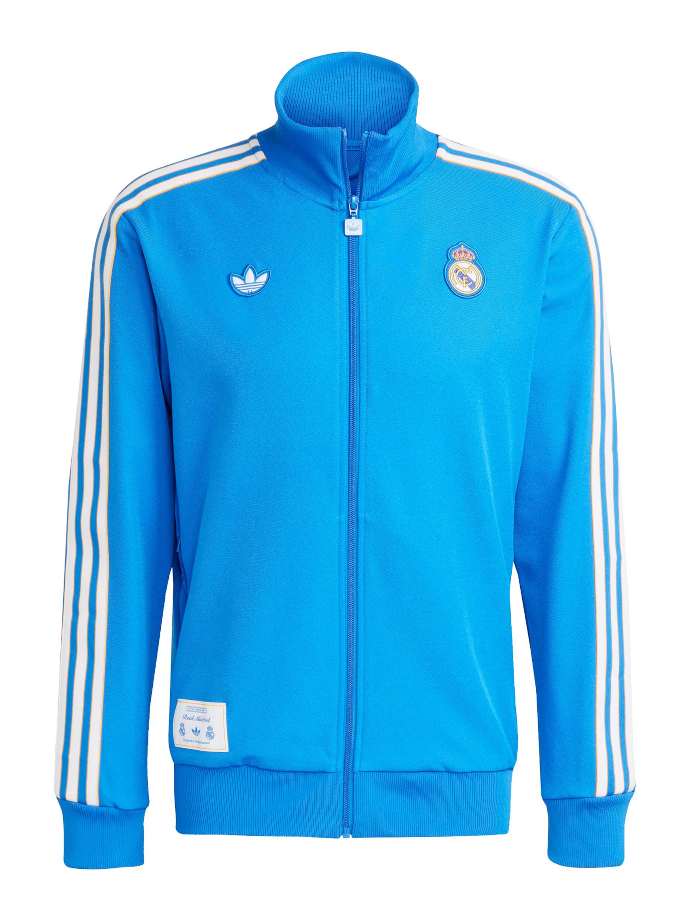 ADIDAS ORIGINALS - Sudadera con cremallera deportiva 'Real Madrid Terrace Icons' en azul: frente