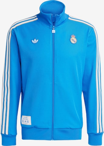 mėlyna ADIDAS ORIGINALS Sportinis džemperis 'Real Madrid Terrace Icons': priekis