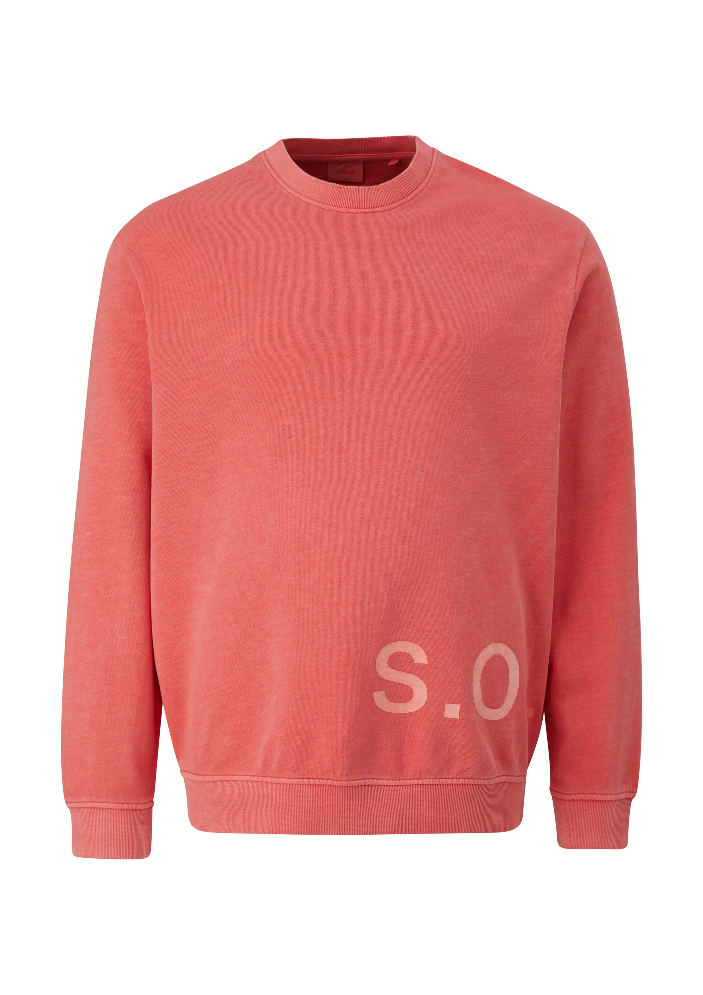 s.Oliver Men Big Sizes Sweatshirt in Orange: front
