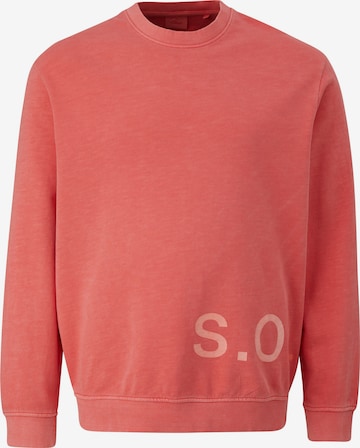 s.Oliver Men Big Sizes Sweatshirt in Orange: front
