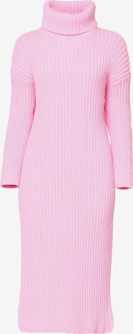 Robes en maille Elara en rose : devant