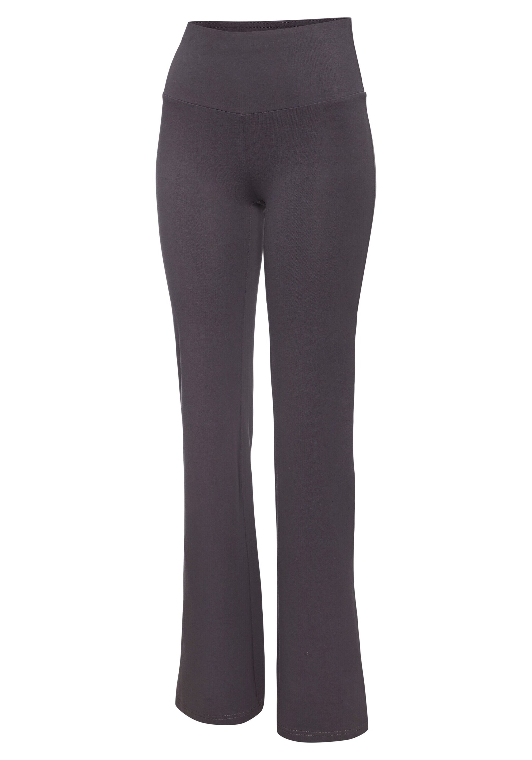 LASCANA ACTIVE Flared Workout Pants in Grey