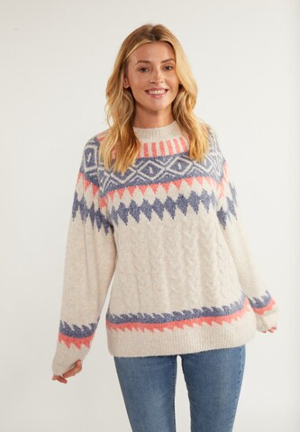 usha BLUE LABEL Sweater 'Lynnea' in Beige: front