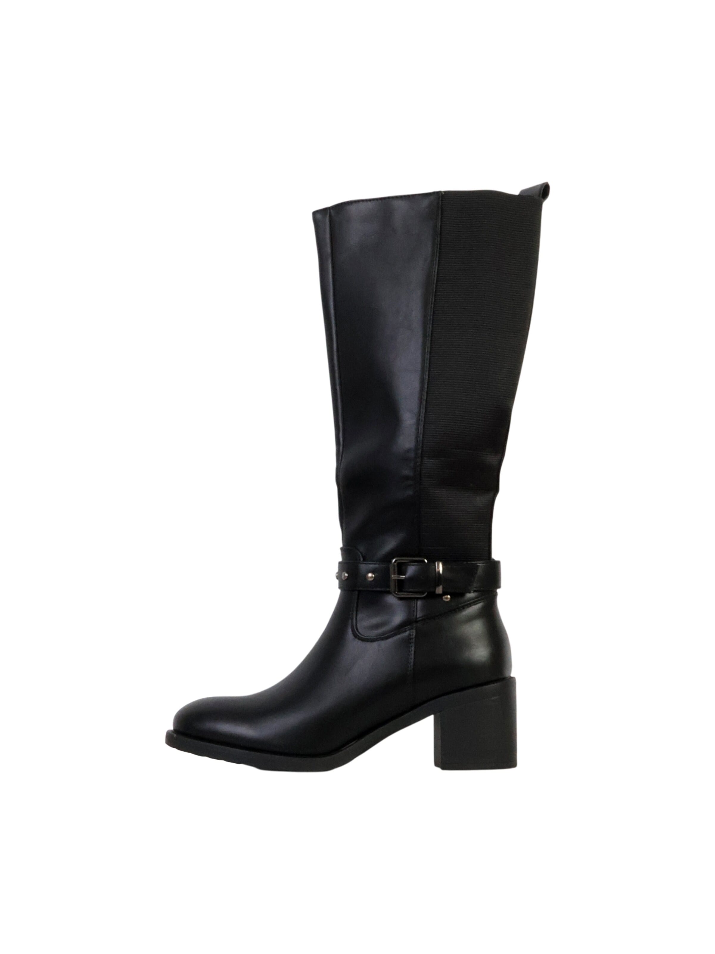 Super Mode - Botas 'Supermodische Stiefel mit Reißverschluss' en negro: frente