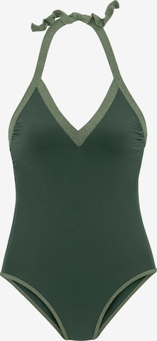 JETTE Triangle Swimsuit in Green: front