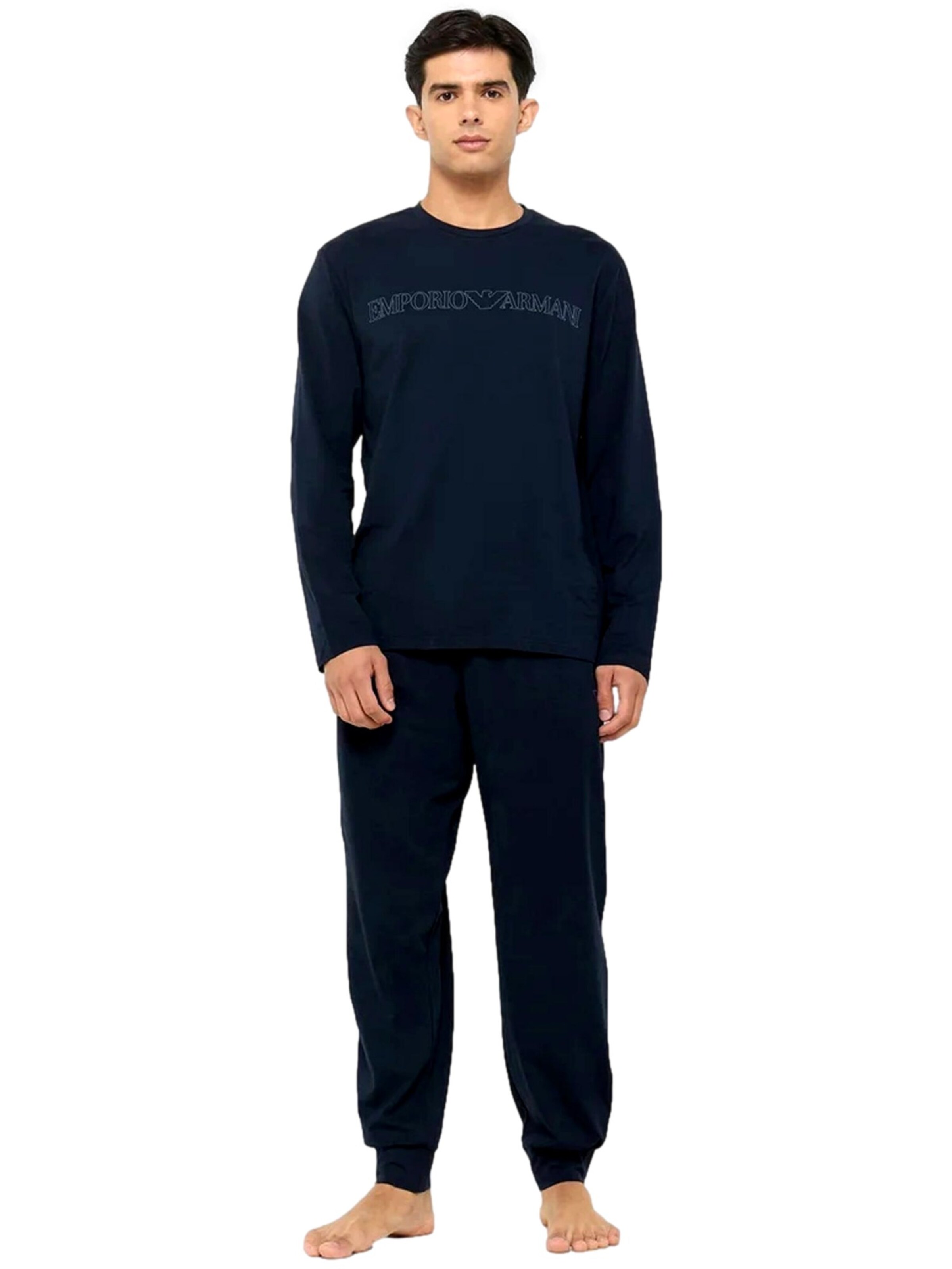Emporio Armani Pyjama in Blau: Vorderseite