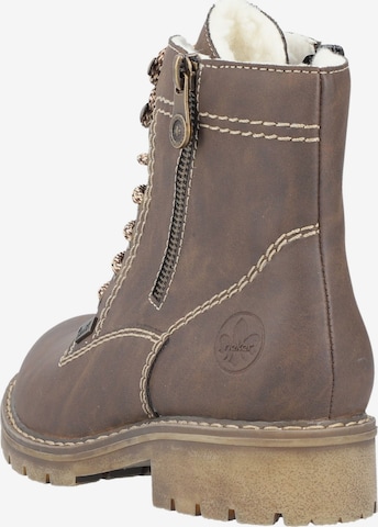 Rieker Lace-Up Ankle Boots in Brown