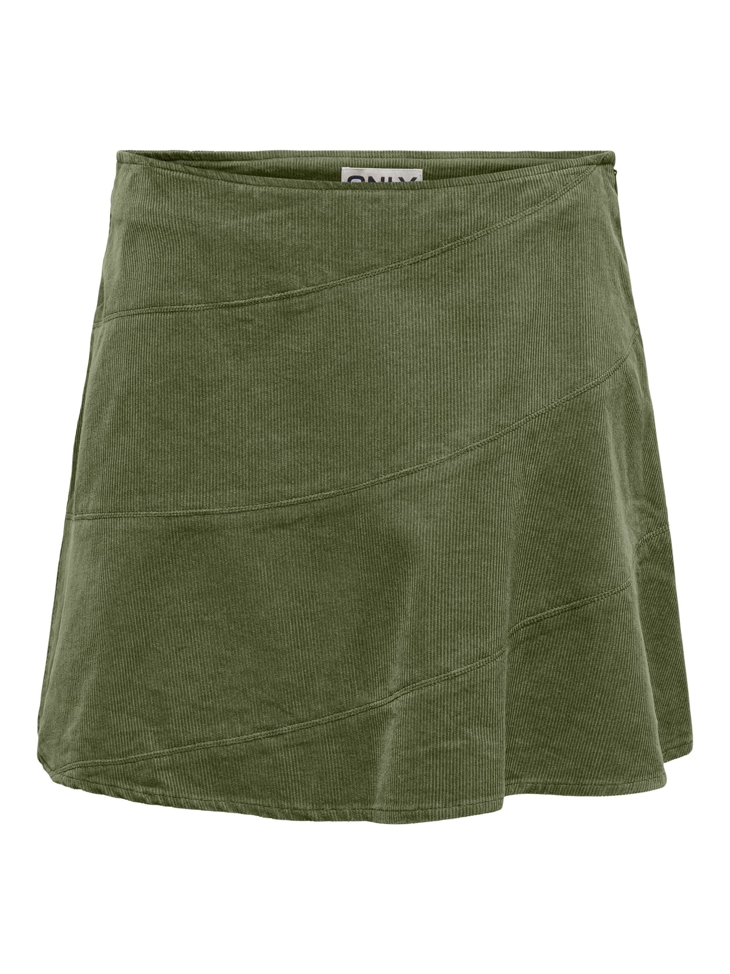 ONLY Rok 'ONLMOXIE' in de kleur Olijfgroen, Productweergave