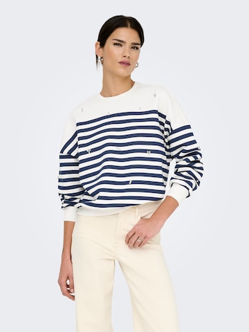 Sweat-shirt 'ONLAdele' ONLY en blanc : devant