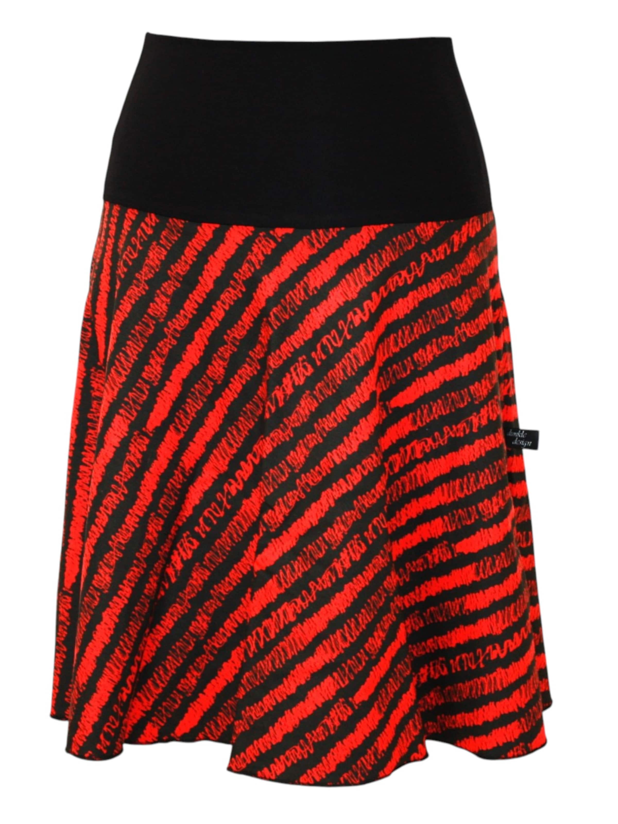 dunkle design Rock 'Skirt "Scribble"'‌‌‌‌‌ in Rot: Vorderseite
