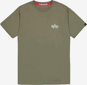 T-Shirt 'Signature' ALPHA INDUSTRIES en vert : devant