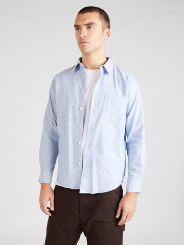 Coupe regular Chemise AÉROPOSTALE en bleu : devant