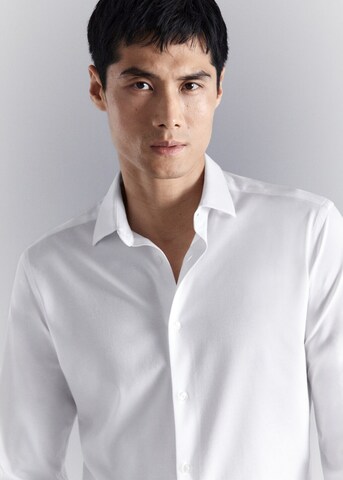 MANGO MAN Regular fit Button Up Shirt 'Adana' in White