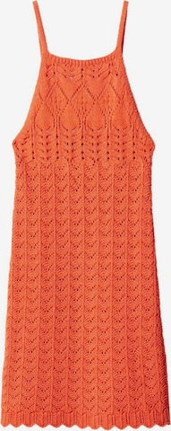 Robes en maille MANGO en orange : devant