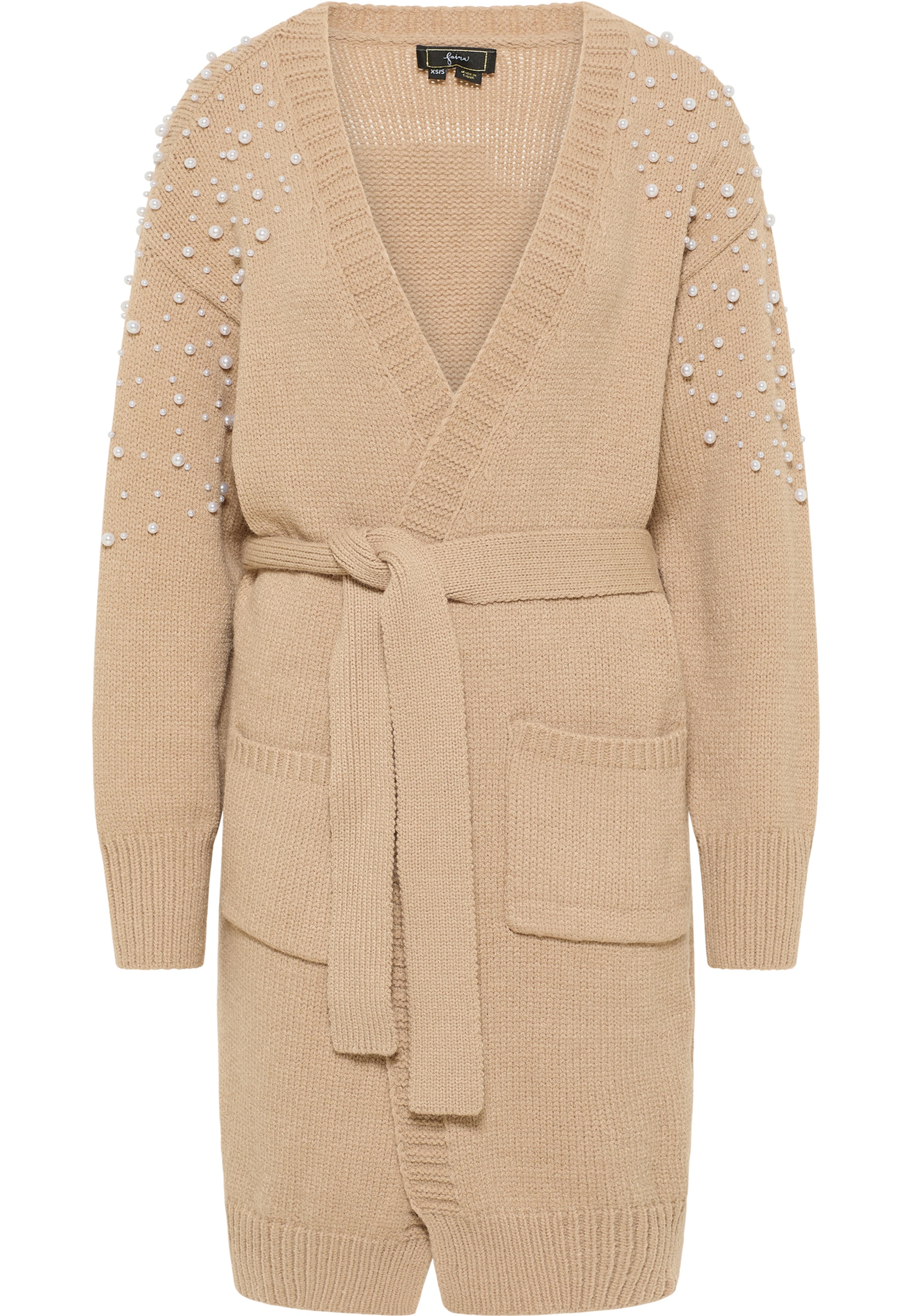 faina Pletena jopa | bež barva: sprednja stran