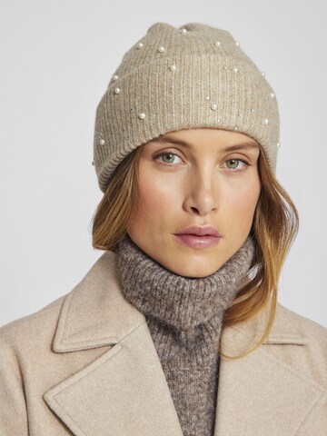 VILA Beanie in Beige: front