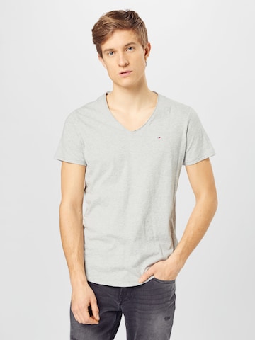 Tommy Jeans - Ajuste regular Camiseta 'Jaspe' en gris: frente
