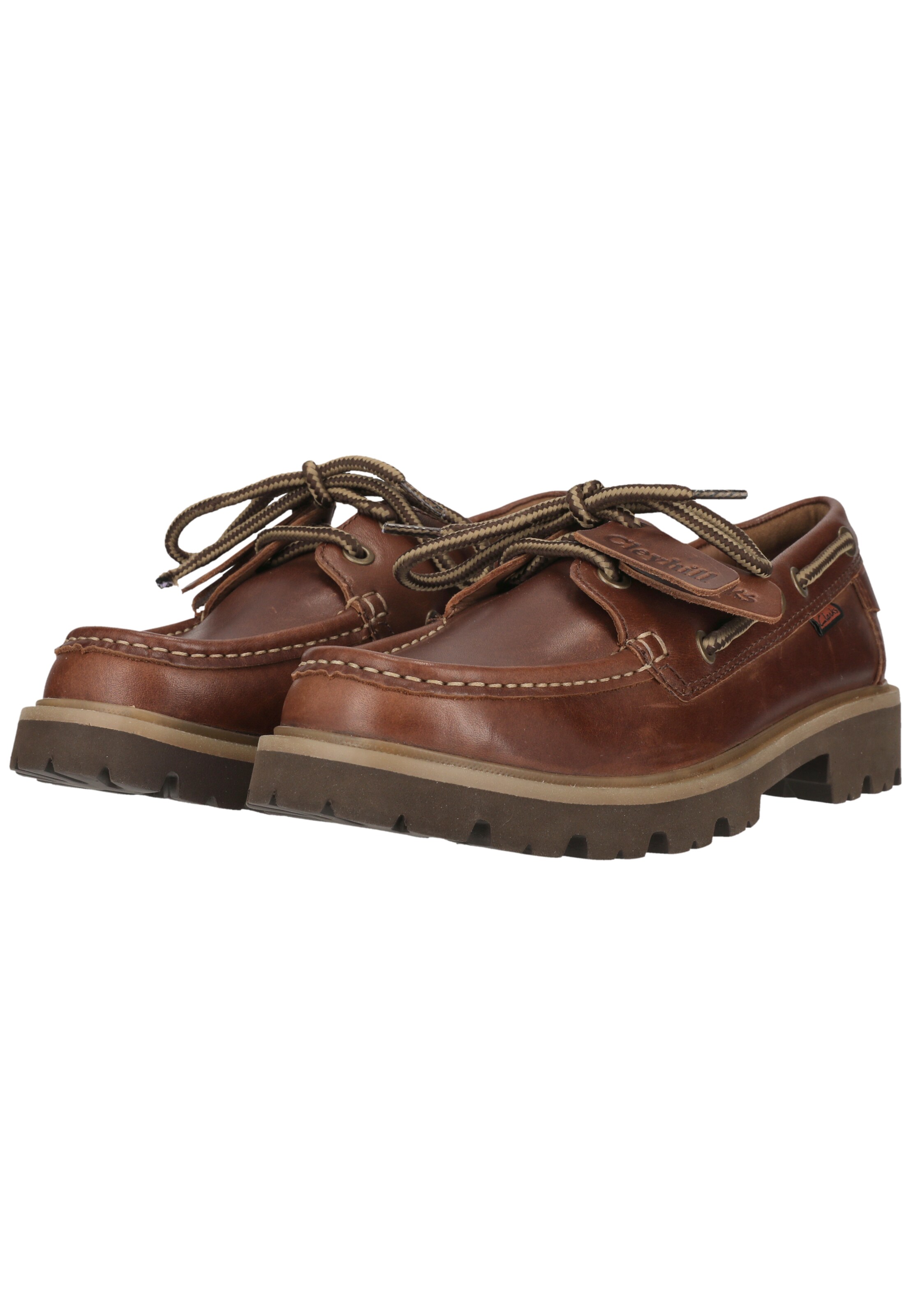 CLARKS Lace-up shoe 'Cleyhill Boat' in Brown