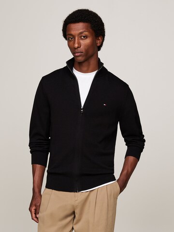 Vestes en maille TOMMY HILFIGER en noir : devant
