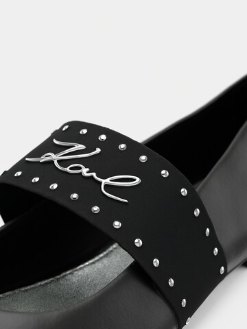 Karl Lagerfeld Ballet Flats in Black