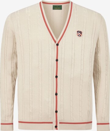 Charles Colby Knit Cardigan ' Duke Cathbad ' in Beige: front