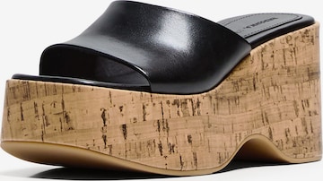 BershkaNatikače s potpeticom - crna boja: prednji dio