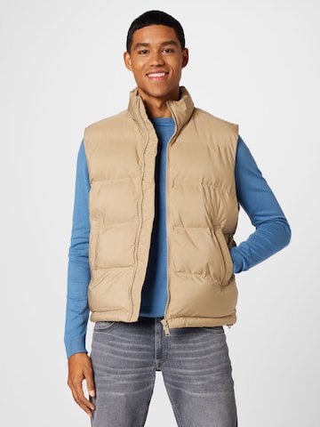 WEEKDAY Bodywarmer 'Kip' in Beige: voorkant