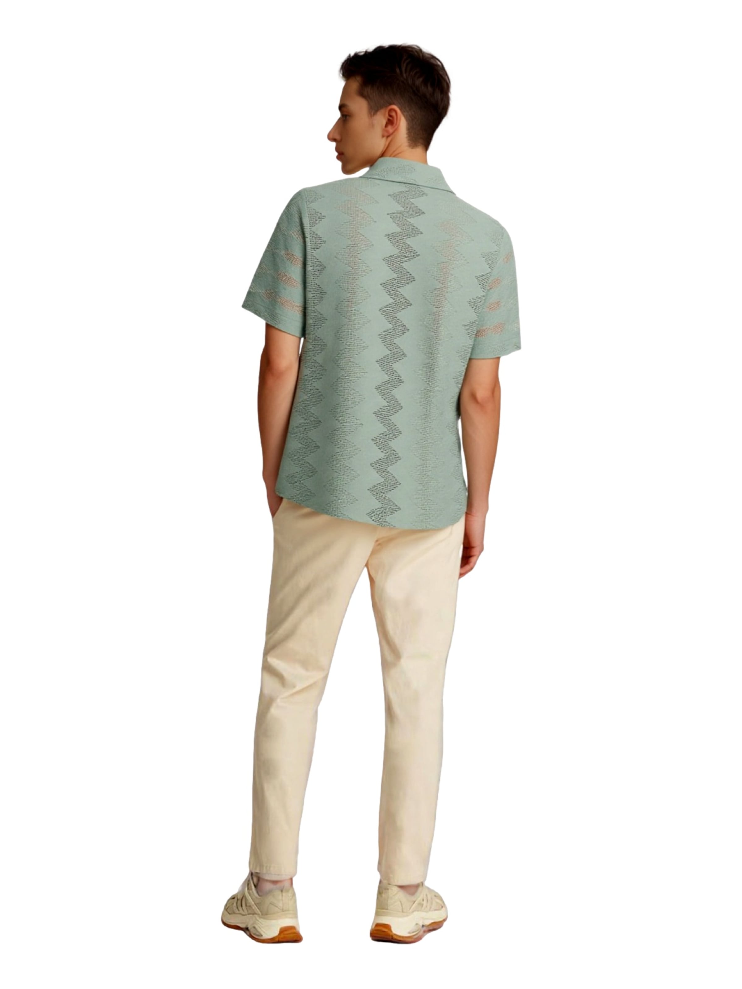 GUESS Regular fit Overhemd 'Lattice' in Groen