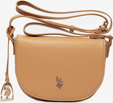 U.S. POLO ASSN. Schoudertas in Bruin: voorkant