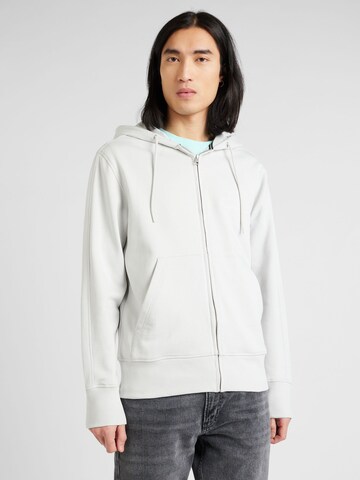 Calvin Klein Jeans - Sudadera con cremallera 'INSTITUTIONAL' en gris: frente