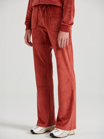 Funky Buddha Flared Trousers in Red