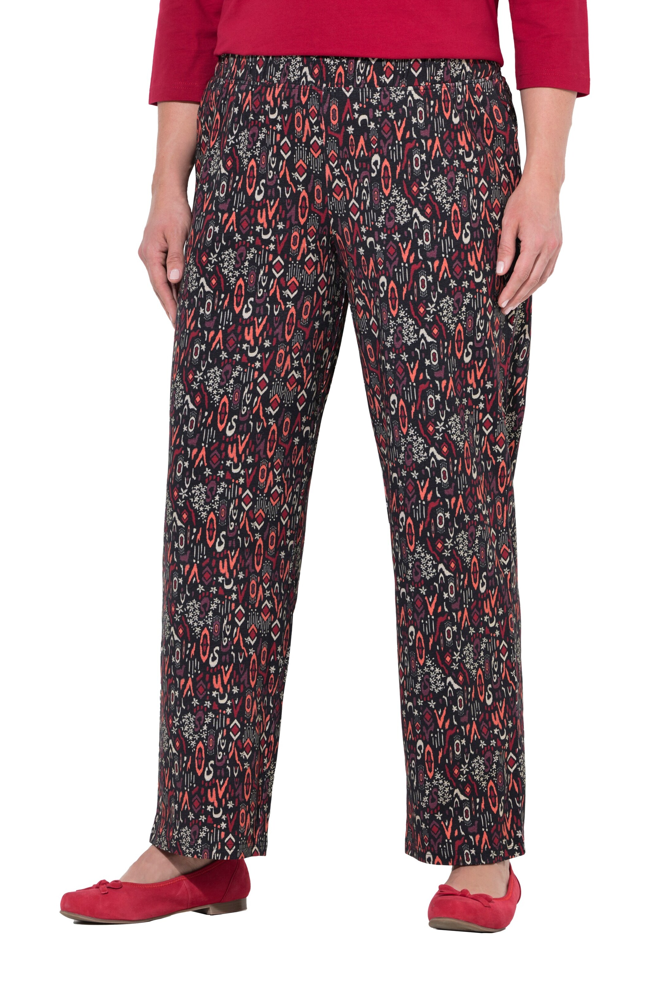 Ulla Popken Regular Hose in Rot: Vorderseite