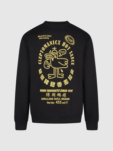 Felpa 'So hot!' di Cleptomanicx in nero
