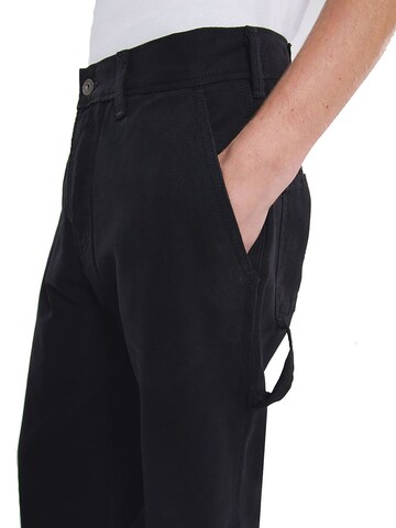 DICKIES Regular Pants 'Canvas Carpenter Lighweig' in Black