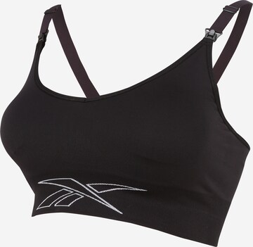 Bustier Soutien-gorge de sport Reebok en noir : devant