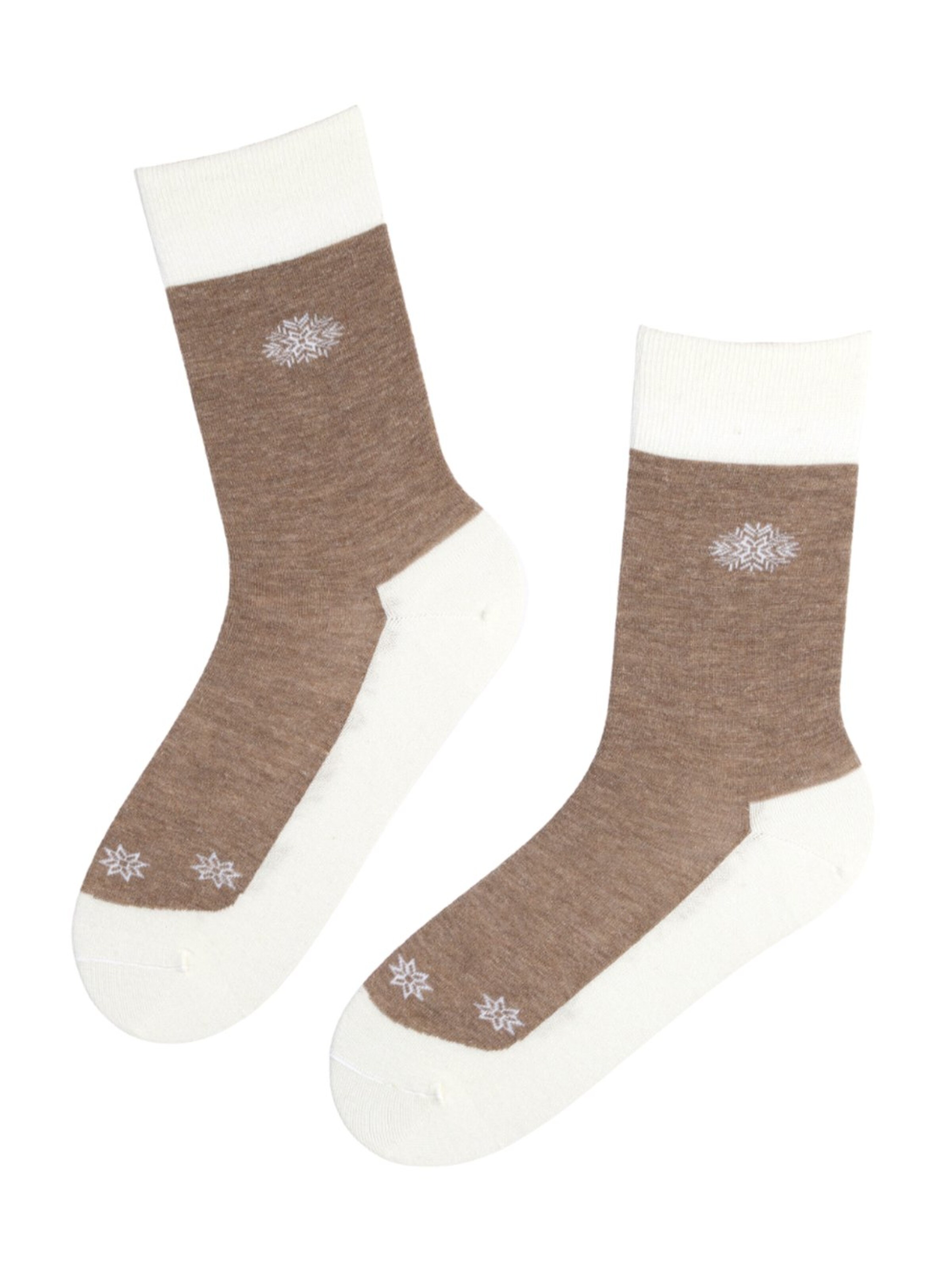 Chaussettes Sokisahtel en beige : devant