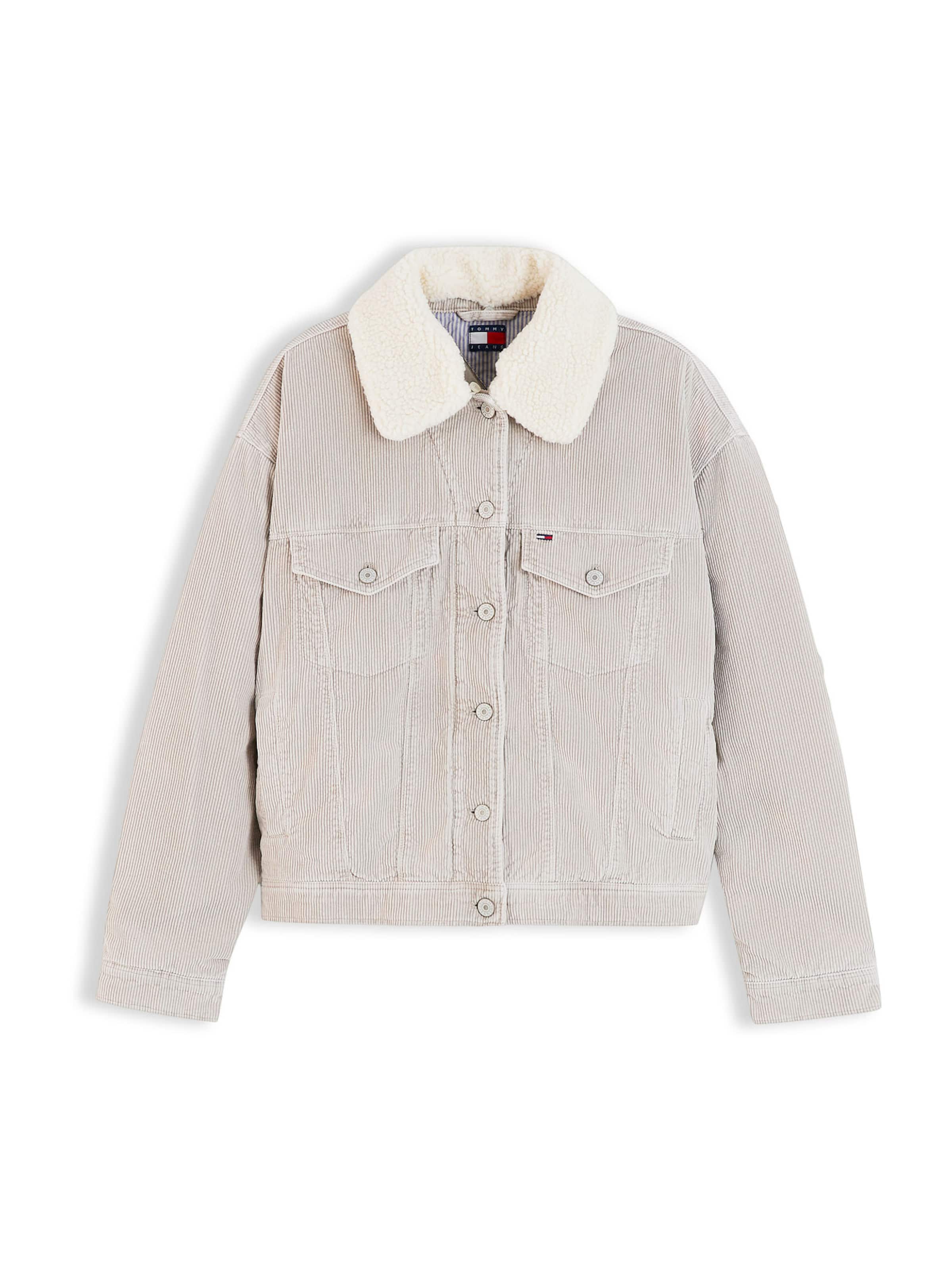 Tommy Jeans Tussenjas in Grijs: voorkant