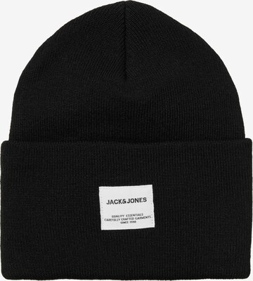 JACK & JONES Mössa 'Long Knit' i svart: framsida