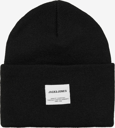 Megzta kepurė 'Long Knit' iš JACK & JONES, spalva – juoda / balta, Prekių apžvalga