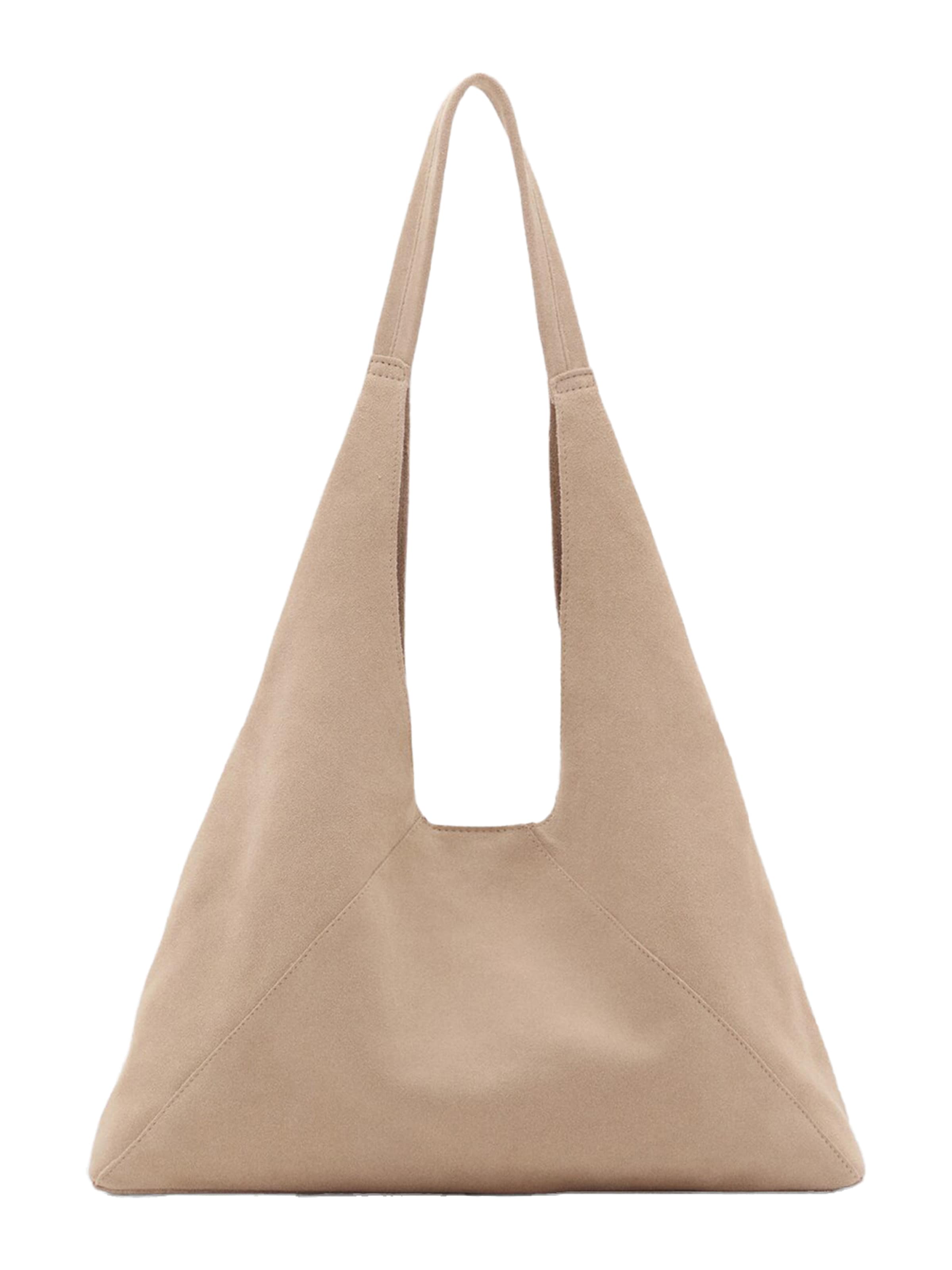 MANGO Taška přes rameno – béžová: přední strana