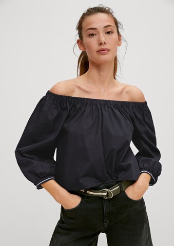 comma casual identity Bluse in Schwarz: Vorderseite