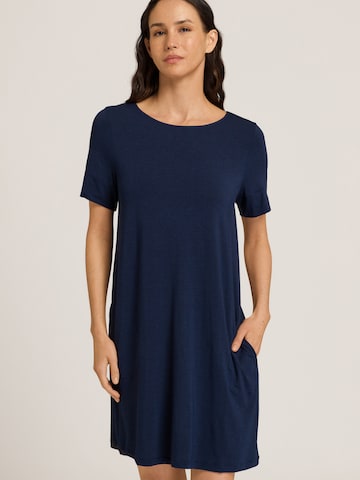 Hanro Nightgown ' Natural Elegance ' in Blue: front