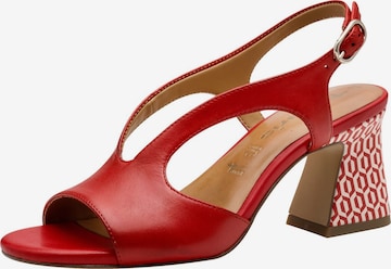 Sandales Tamaris en rouge : devant