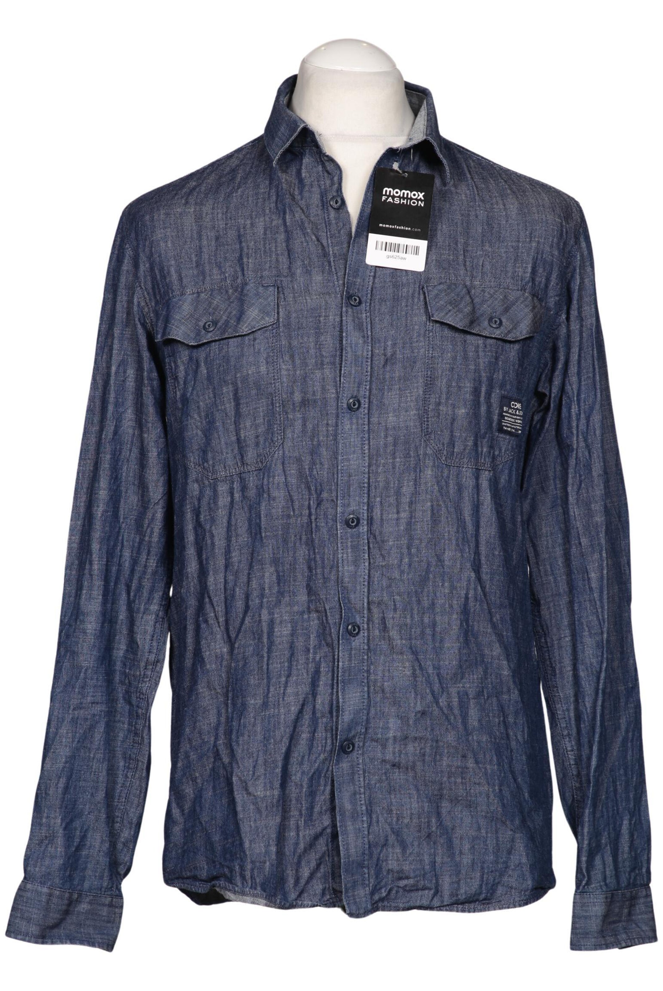 JACK & JONES Button Up Shirt in L in Blue: front
