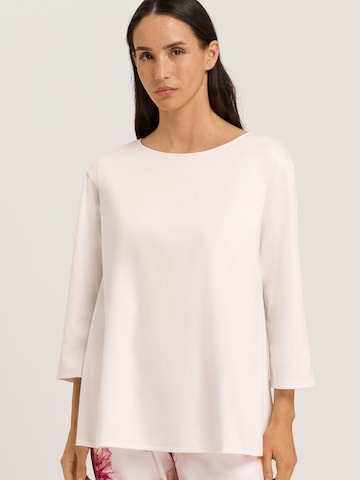 Hanro Pajama Shirt ' Eleni ' in White: front