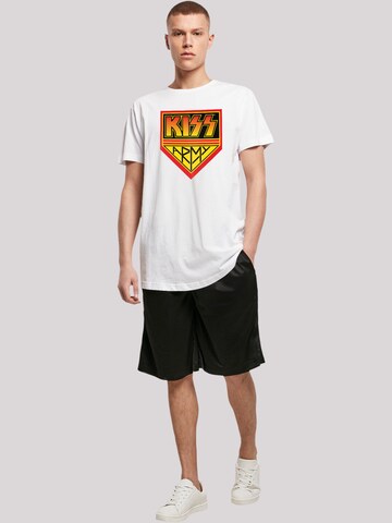 F4NT4STIC Shirt 'Kiss Rock Band ' in Wit