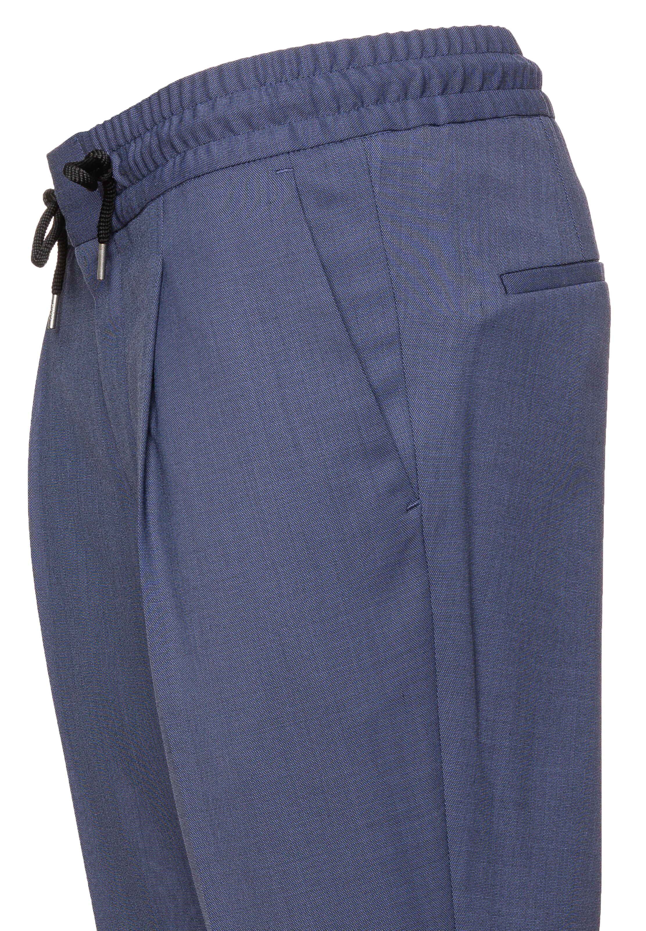 HUGO Slim fit Pleat-Front Pants 'Getlin' in Blue